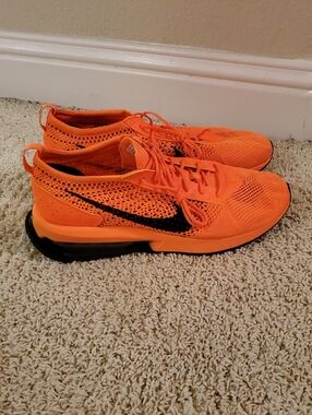 Nike Orange Flyknit Racer with Black Swoosh